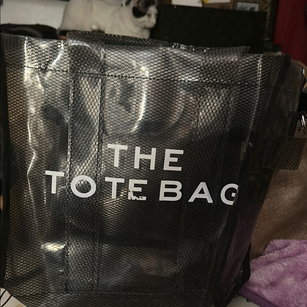 Totes Black Transparent Tote Bag Modern Design